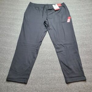 Member's Mark Fleece Pant Men XL Black NEW Brushed Lining Zipper Pocket Exercise